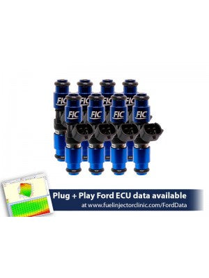 2150CC (200 LBS/HR AT 43.5 PSI FUEL PRESSURE) FIC FUEL INJECTOR CLINIC INJECTOR SET FOR MUSTANG GT (2005+)/GT350 (2015-2016)