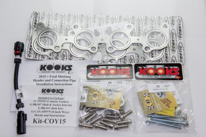 Kooks 1-3/4" STAINLESS HEADERS & COMPETITION ONLY CONN KIT. 2015-2023 MUSTANG GT 5.0L.
